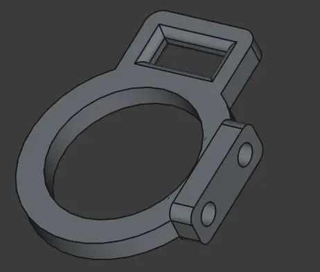 CAD model of part of the button ring